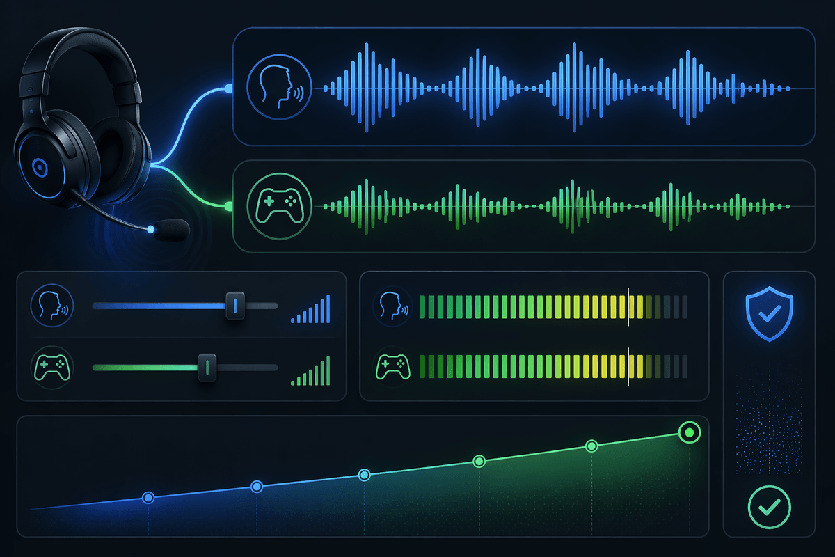 Make it sound right: mic levels, mix, and controls