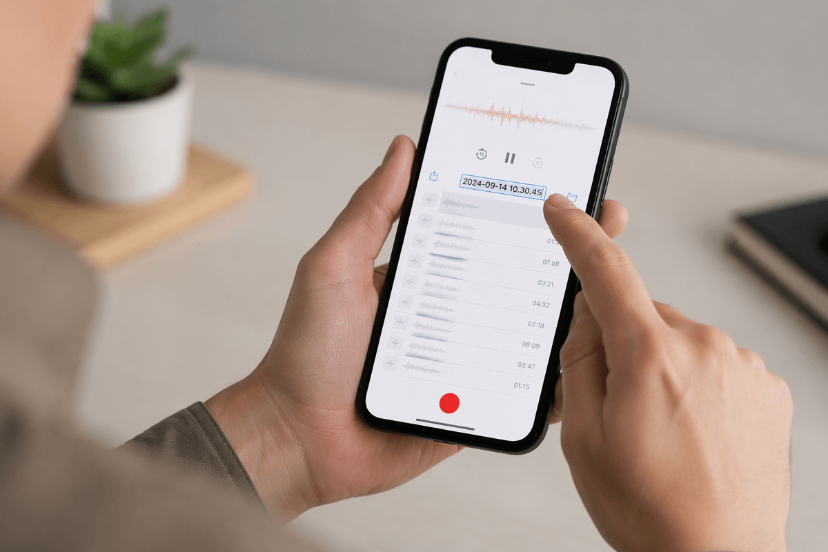 Create a voice memo on iPhone without missing anything important
